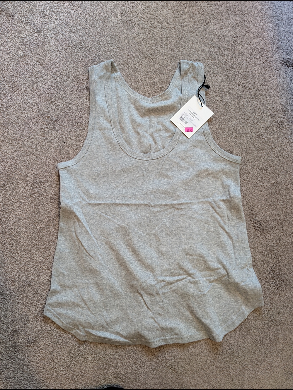 NWT Legoe Heritage Reversible Basic Tank In Grey Size Medium